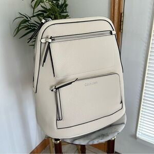 Calvin Klein Cream/ white Backpack , handbag